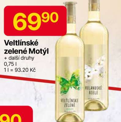Veltlínské zelené Motýl