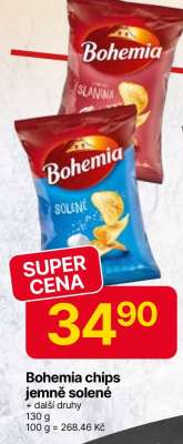 Bohemia chips jemně solené