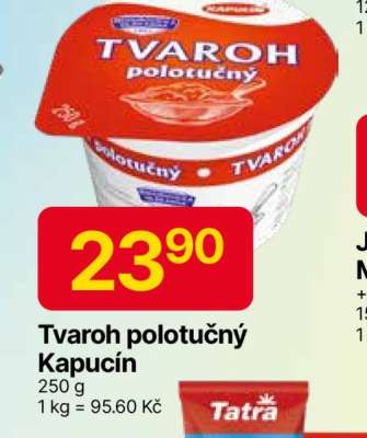 Tvaroh polotučný Kapucín