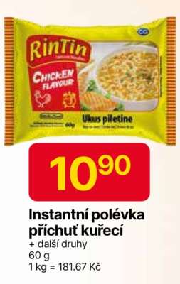 Instantní polévka příchuť kuřecí