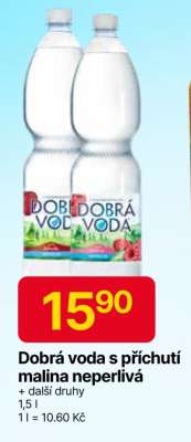Dobrá voda s příchutí malina neperlivá