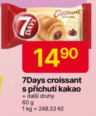 7Days croissant s příchutí kakao