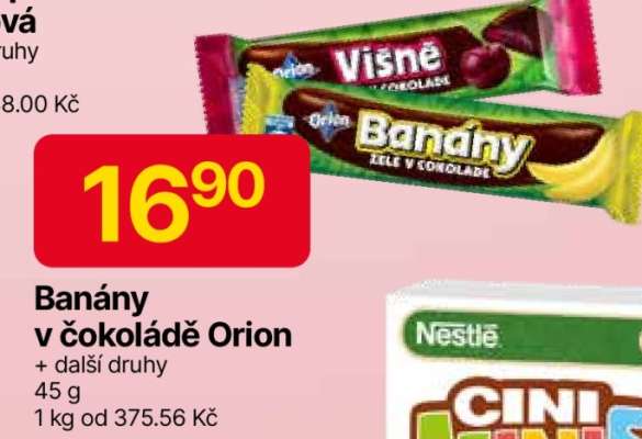 BANÁNY V ČOKOLÁDĚ ORION