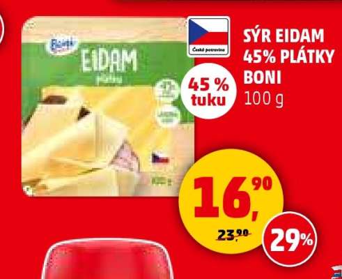 SÝR EIDAM 45% PLÁTKY BONI
