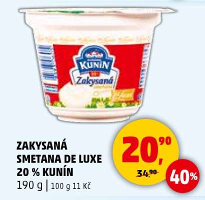 ZAKYSANÁ SMETANA DE LUXE 20 % KUNÍN