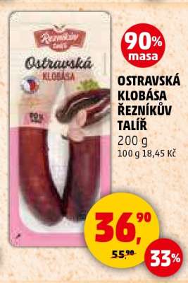 OSTRAVSKÁ KLOBÁSA ŘEZNÍKŮV TALÍŘ