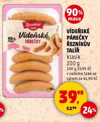 VÍDEŇSKÉ PÁREČKY ŘEZNÍKŮV TALÍŘ