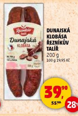 DUNAJSKÁ KLOBÁSA ŘEZNÍKŮV TALÍŘ