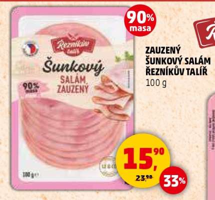 ZAUZENÝ ŠUNKOVÝ SALÁM ŘEZNÍKŮV TALÍŘ