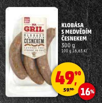 Klobása s medvědím česnekem*