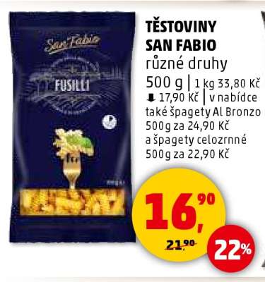 TĚSTOVINY SAN FABIO