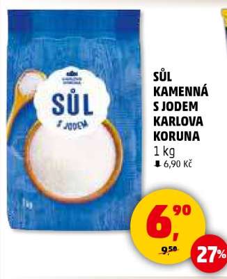 SŮL KAMENNÁ S JODEM KARLOVA KORUNA
