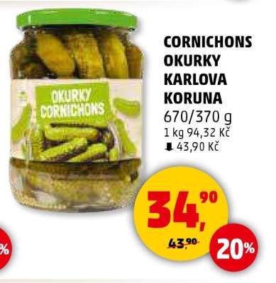 CORNICHONS OKURKY KARLOVA KORUNA