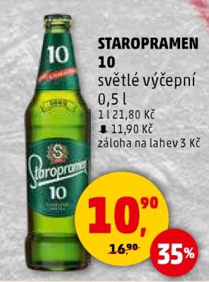 STAROPRAMEN 10 světlé výčepní 0,5 l