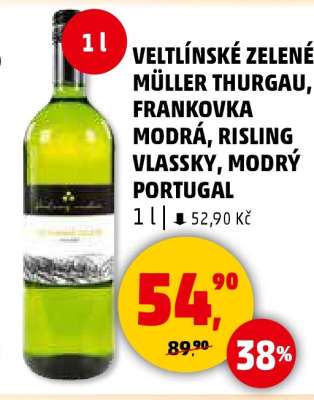 VELTLÍNSKÉ ZELENÉ, MÜLLER THURGAU, FRANKOVKA MODRÁ, RISLING VLASSKY, MODRÝ PORTUGAL