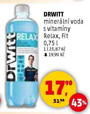 DRWITT minerální voda s vitamíny Relax, Fit