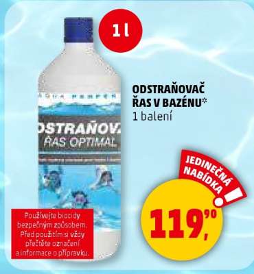 ODSTRAŇOVAČ ŘAS V BAZÉNU*