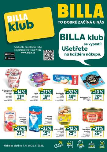 Leták BILLA - 7.5.2025 - 20.5.2025.