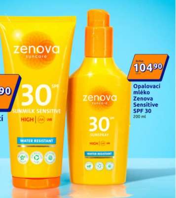 Opalovací mléko Zenova Sensitive SPF 30
