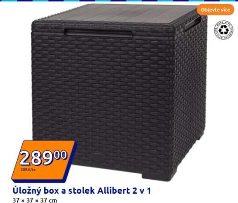 Úložný box a stolek Allibert 2 v 1