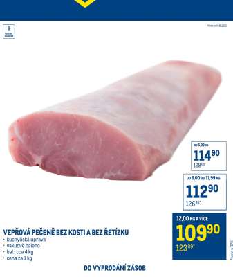 Vepřová pečeně bez kosti a bez řetízku