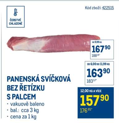 Panenská svíčková bez řetízku s palcem