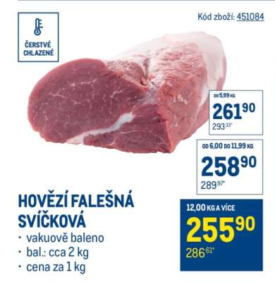 Hovězí falešná svíčková