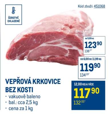 Vepřová krkovice bez kosti