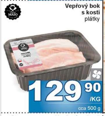 Vepřový bok s kostí plátky