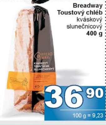 Breadway Toustový chléb kváskový slunečnicový