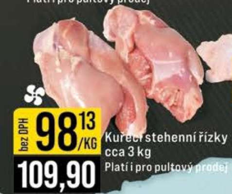 Kuřecí stehenní řízky cca 3 kg