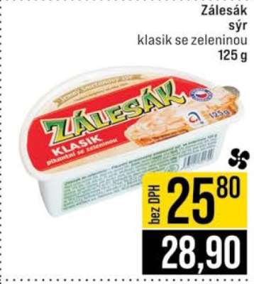 Zálesák sýr klasik se zeleninou 125 g
