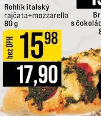 Rohlik italský rajčata+mozzarella