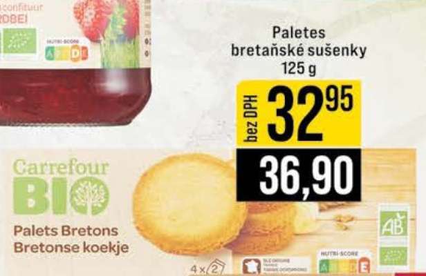 Paletes bretanské sušenky