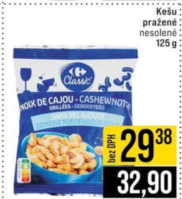 kešu pražené nesolené