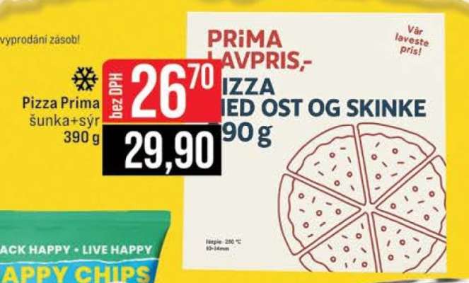 Pizza Prima šunka+sýr