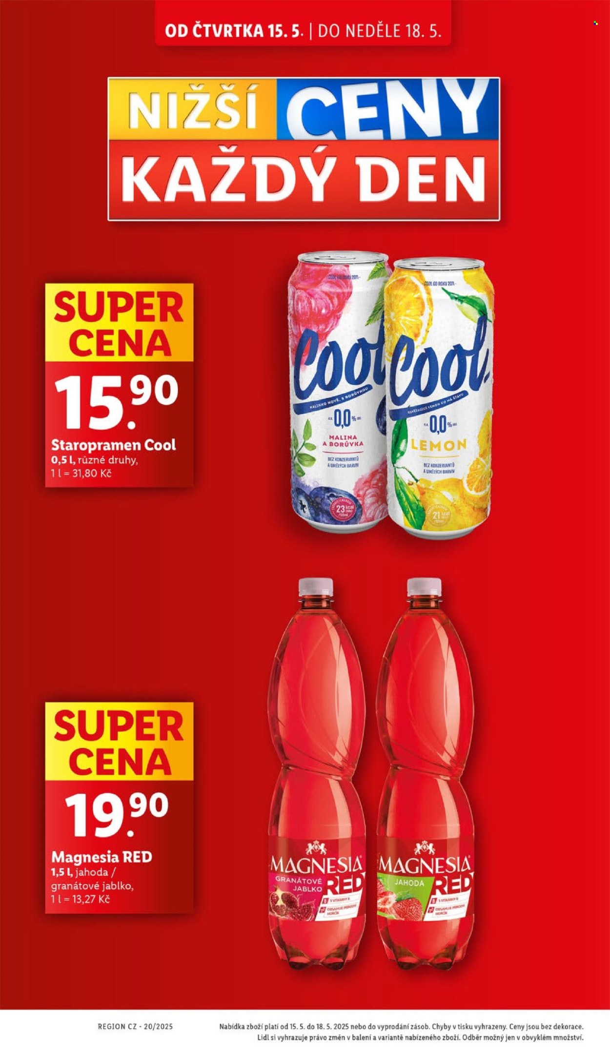 Leták Lidl - 15.5.2025 - 18.5.2025. Strana 1