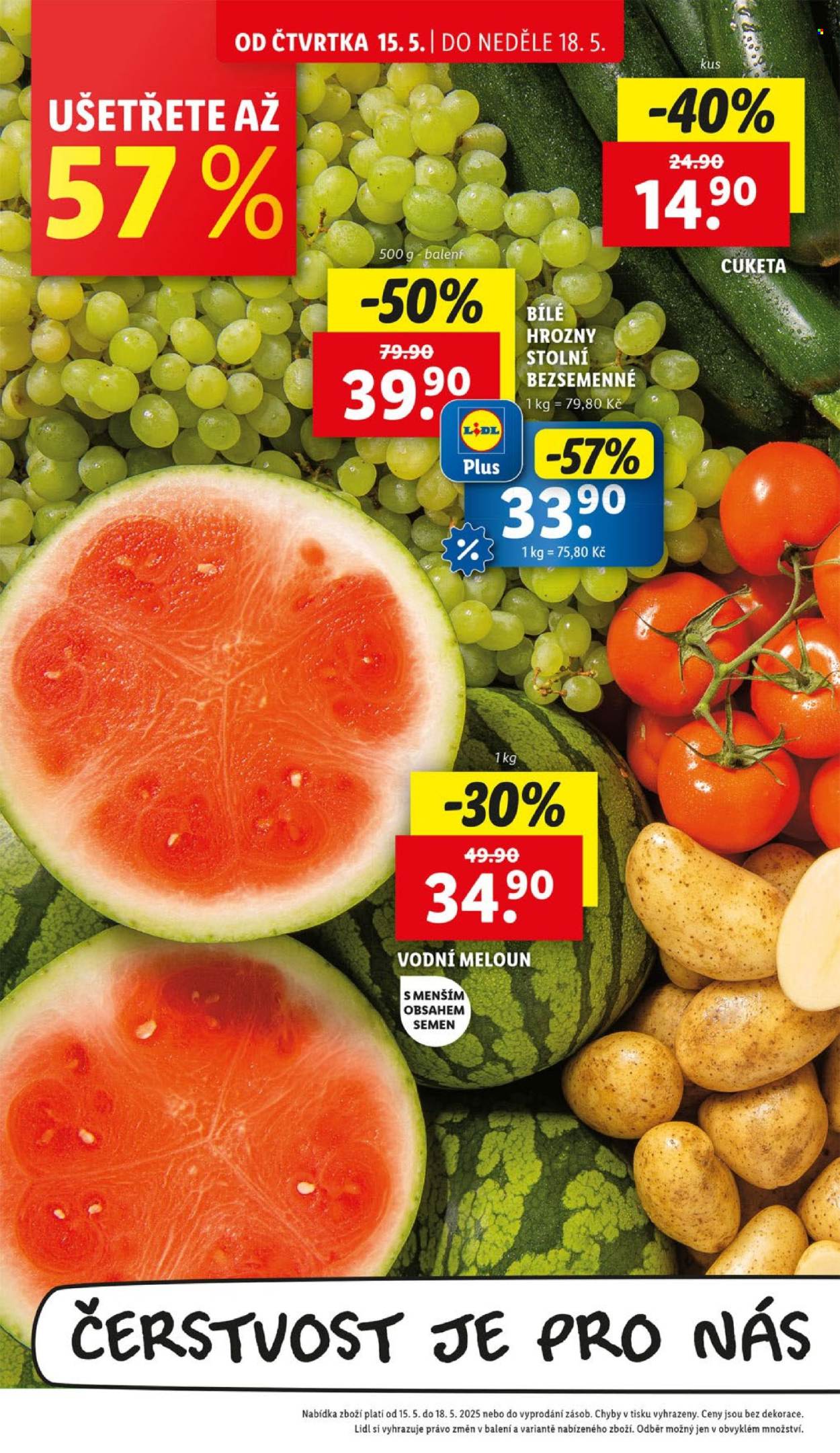 Leták Lidl - 15.5.2025 - 18.5.2025. Strana 1