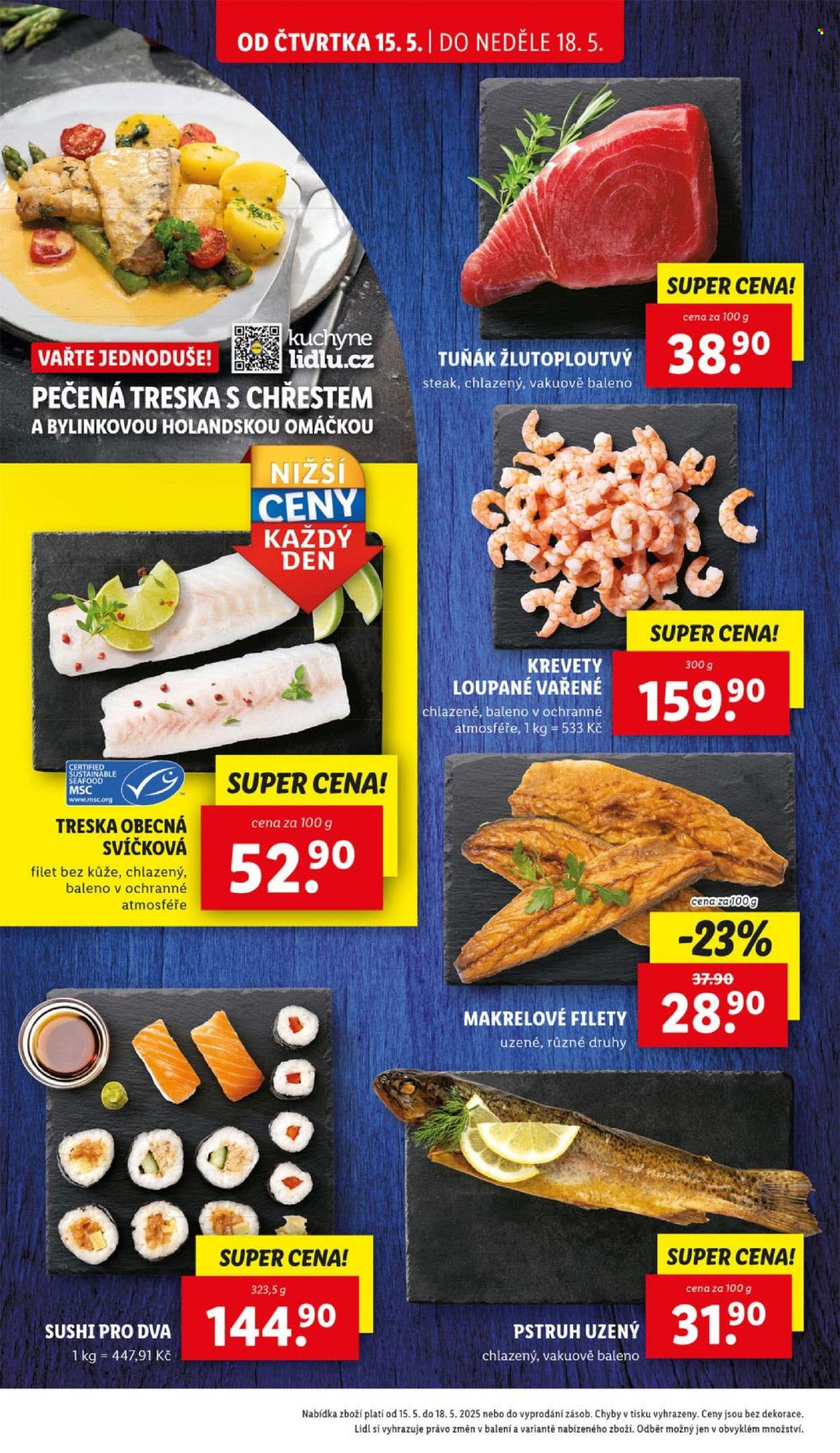 Leták Lidl - 15.5.2025 - 18.5.2025. Strana 1