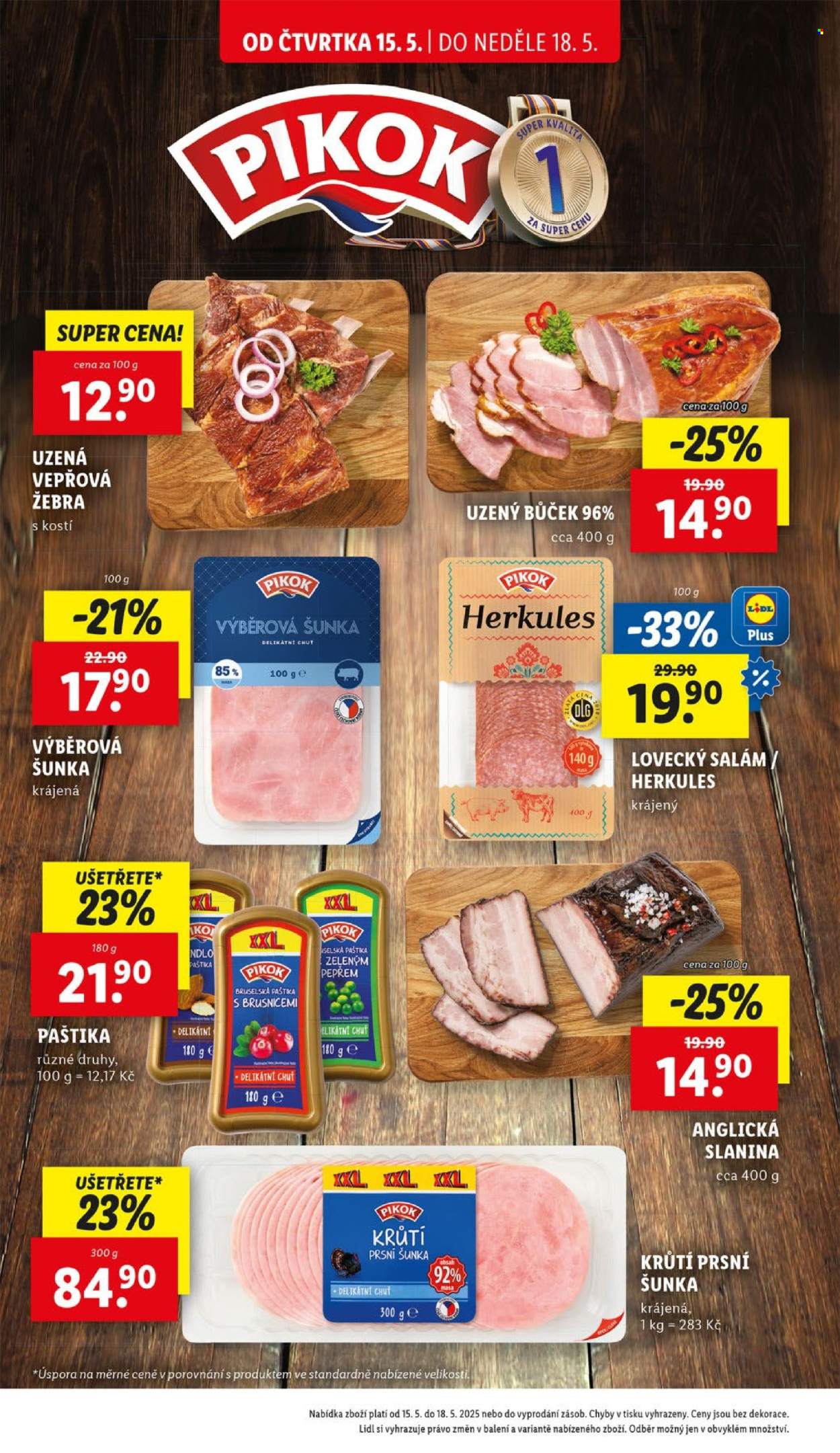 Leták Lidl - 15.5.2025 - 18.5.2025. Strana 1