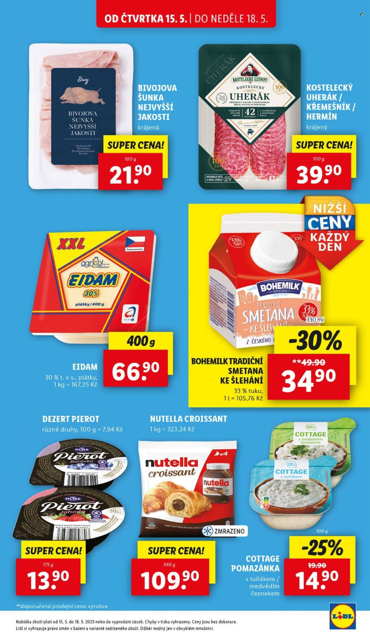 Leták Lidl - 15.5.2025 - 18.5.2025. Strana 1