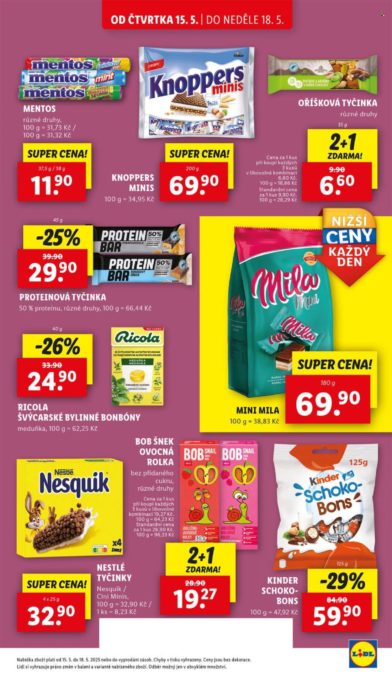 Leták Lidl - 15.5.2025 - 18.5.2025. Strana 1