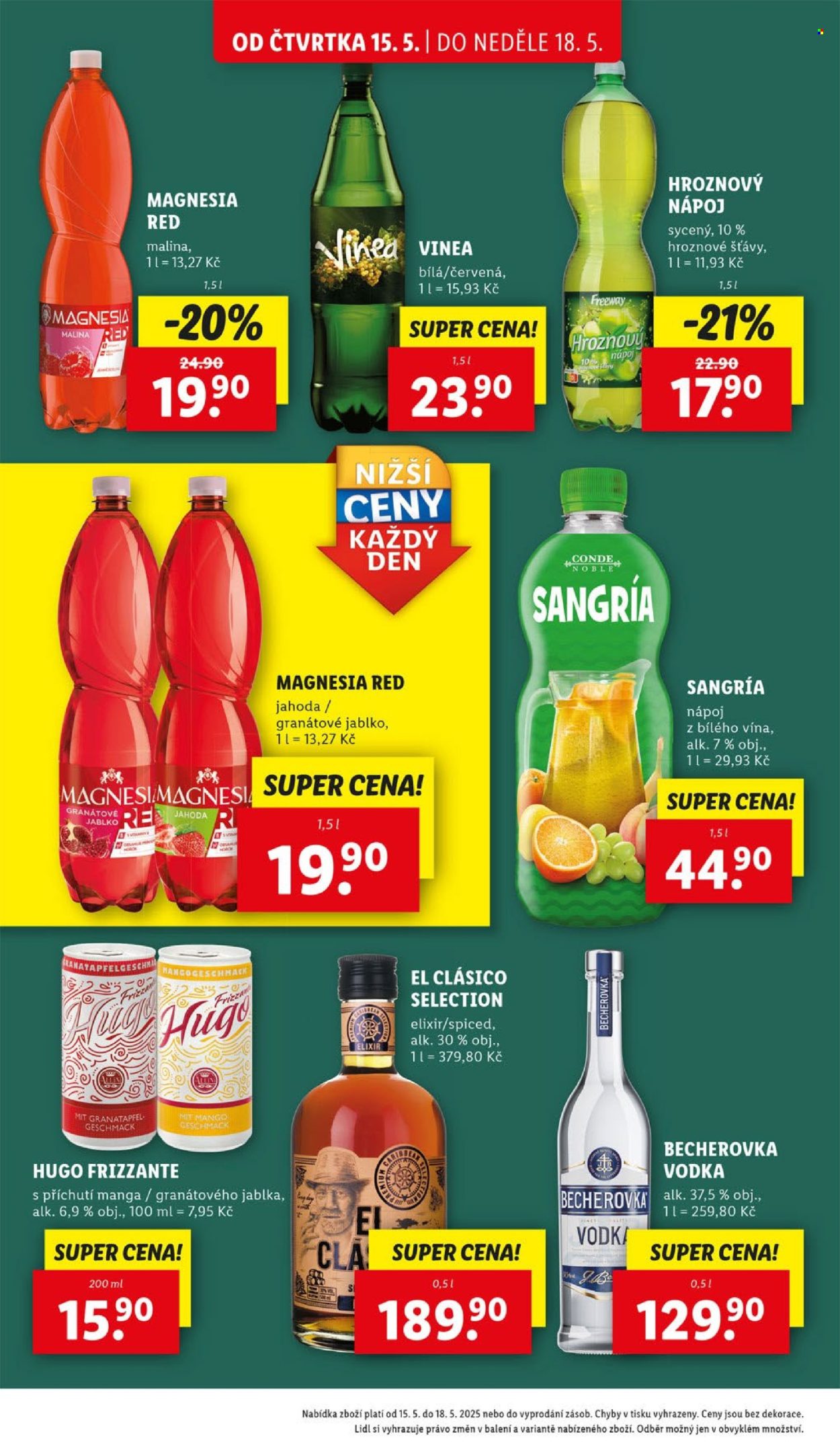 Leták Lidl - 15.5.2025 - 18.5.2025. Strana 1