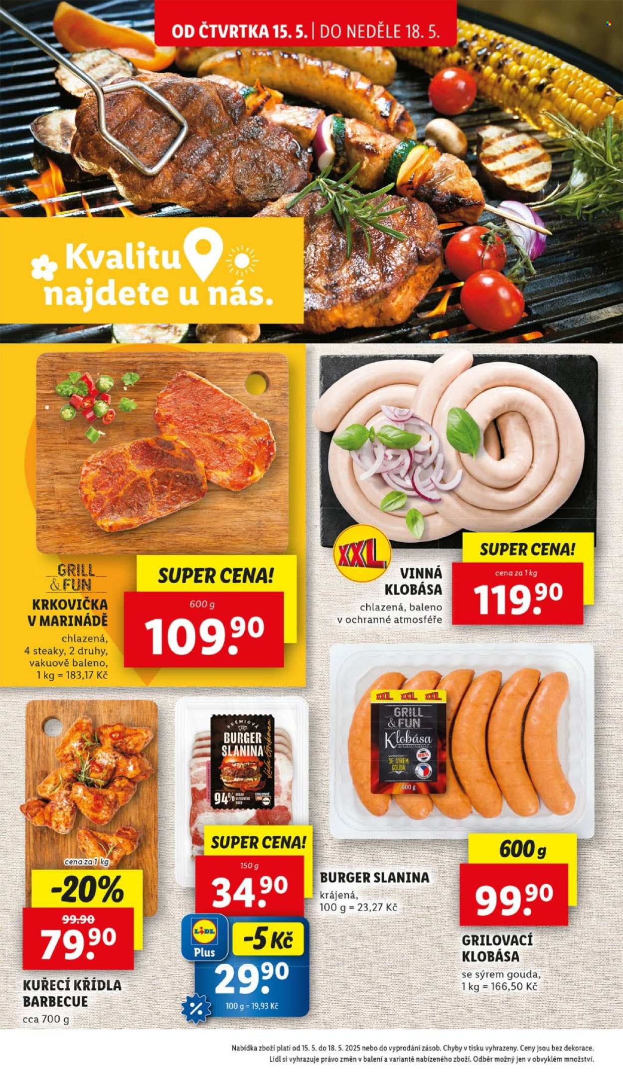 Leták Lidl - 15.5.2025 - 18.5.2025. Strana 1