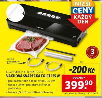 SILVERCREST® KITCHEN TOOLS Vakuová svářečka fólií 125 W