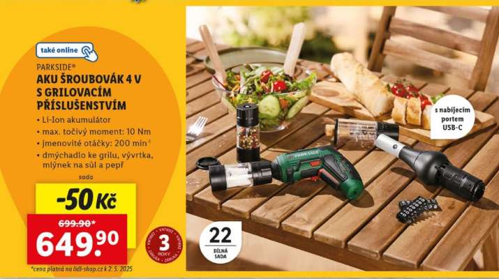 PARKSIDE® AKU ŠROUBOVÁK 4 V 1 S GRILOVACÍM PŘÍSLUŠENSTVÍM