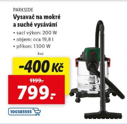 Parkside Vysavač na mokré a suché vysávání