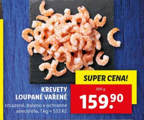 KREVETY LOUPANÉ VAŘENÉ