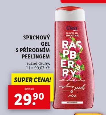 Cien Sprchový gel s přírodním peelingem