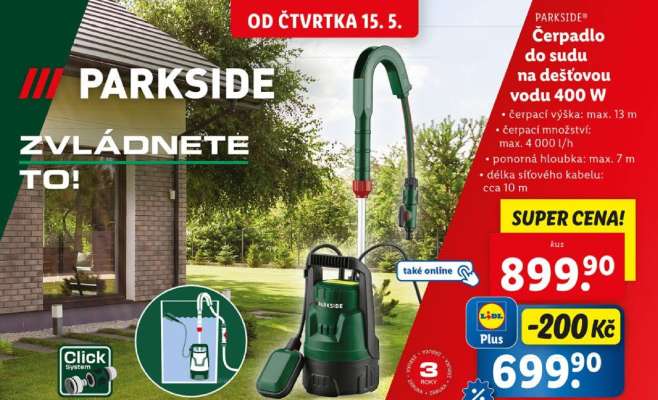 PARKSIDE® Čerpadlo do sudu na dešťovou vodu 400 W
